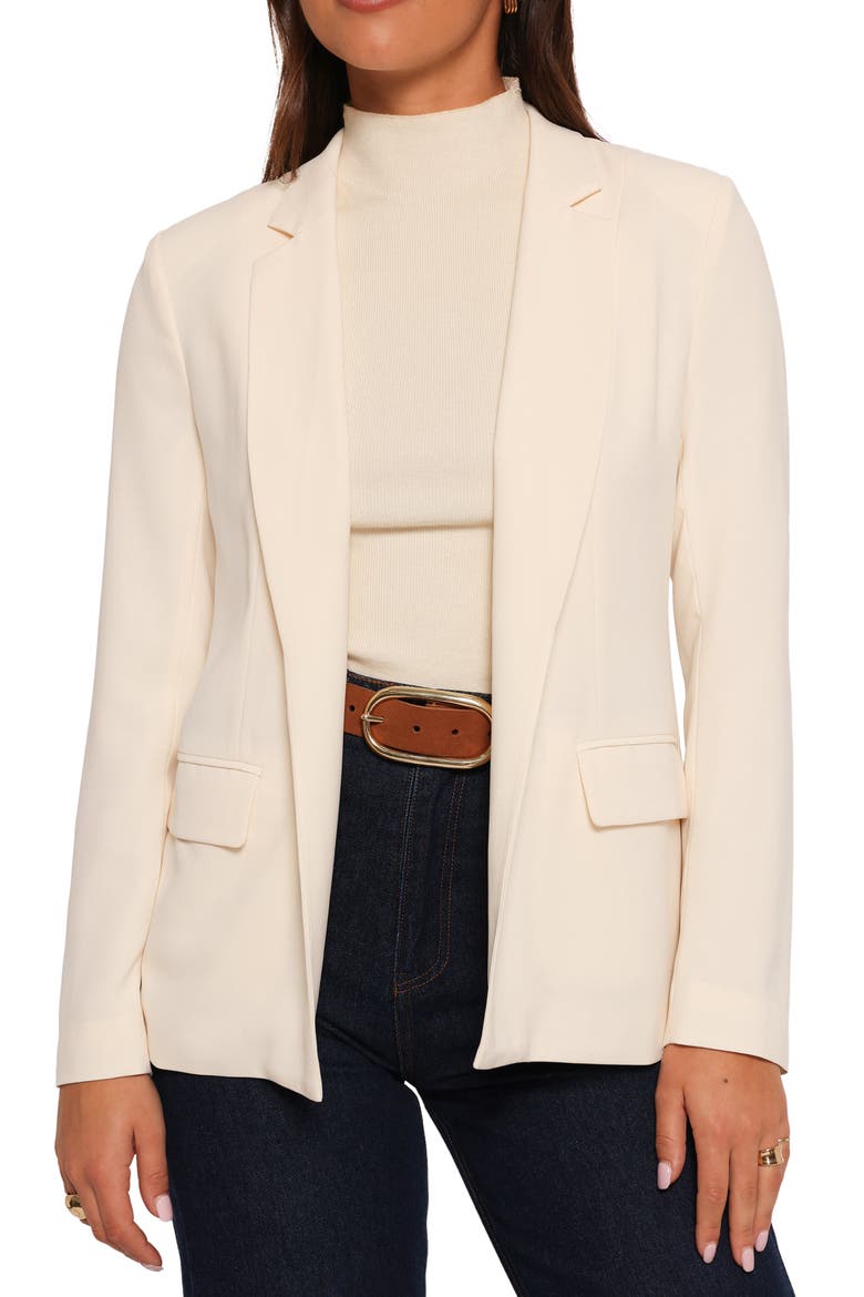Volina Open Front Blazer, Alternate, color, CREAM