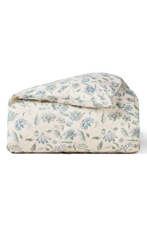 Viola Print Organic Cotton Duvet Cover