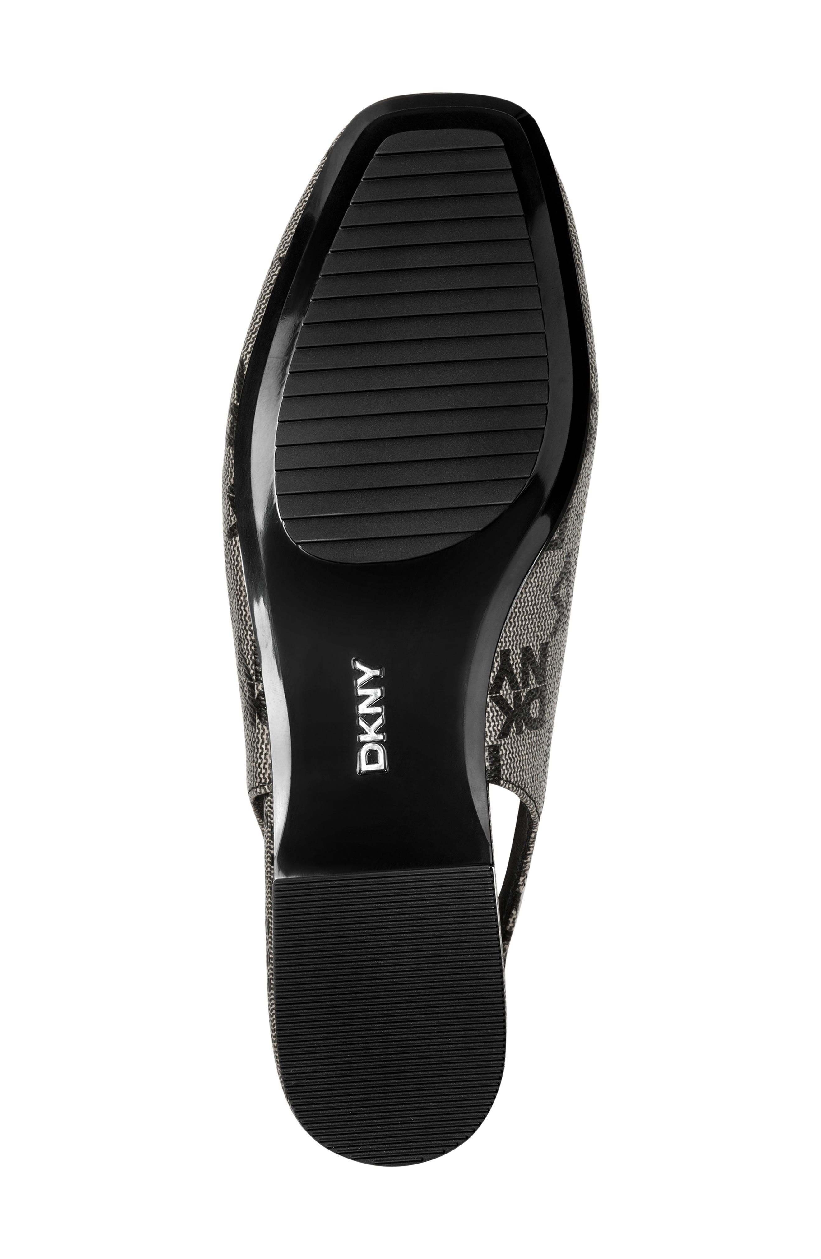 DKNY Darrow Slingback Flat, Alternate, color, Black/Black