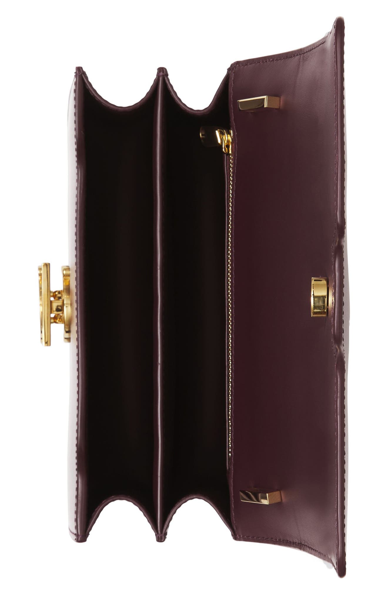 Burberry Small TB Monogram Calfskin Leather Bag, Alternate, color, 