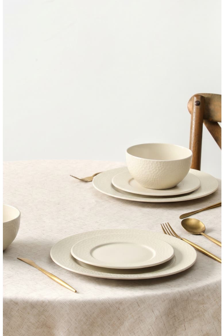 Topaz Stoneware 12-Piece Dinnerware Set, Alternate, color, Sand