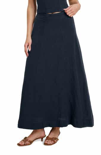 There For You Linen Maxi Skirt