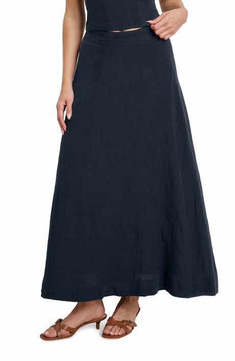 There For You Linen Maxi Skirt