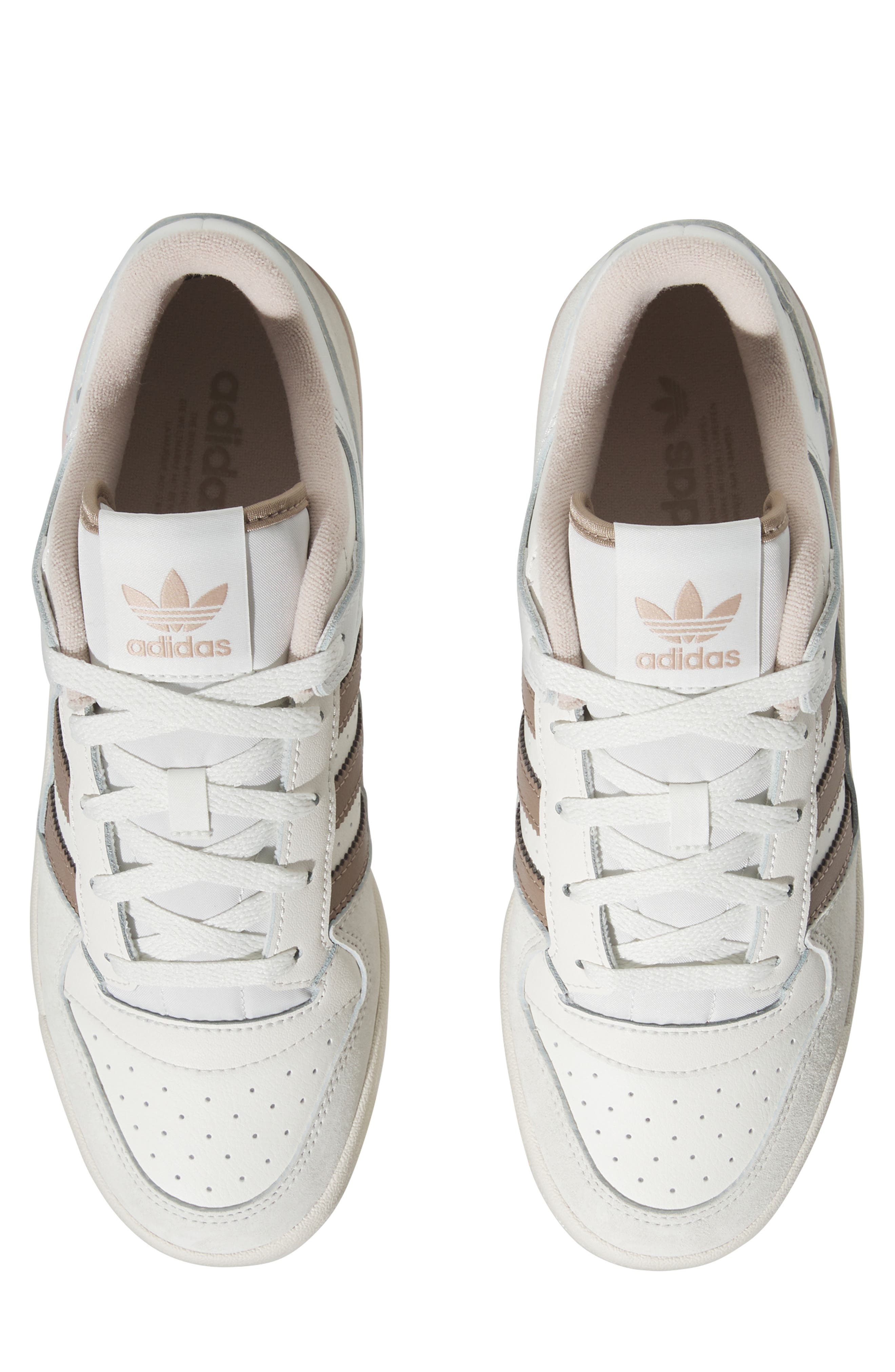 Forum Low Basketball Sneaker, Alternate, color, WHITE/ BROWN/ TAUPE
