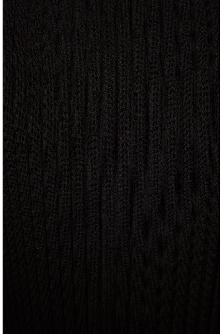 Ribbed Ruffle Hem Dress, Alternate, color, BLACK