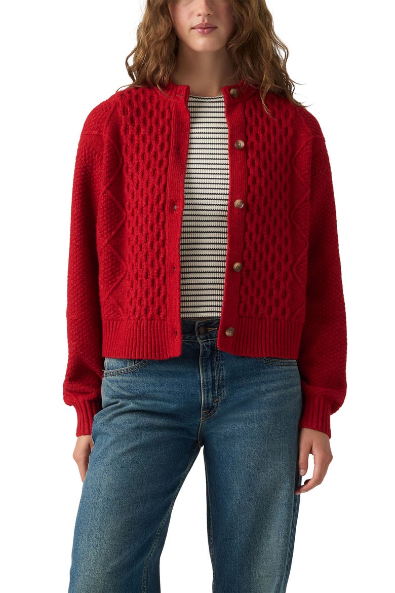 Mixed Stitch Cardigan, Main, color, EMBOLDENED
