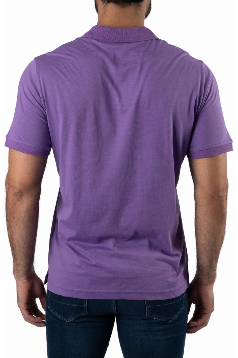 Cotton Knit Polo, Alternate, color, PURPLE