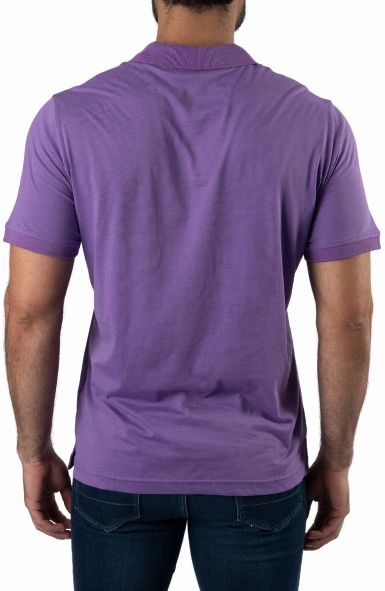 Jared Lang Cotton Knit Polo, Alternate, color, Purple