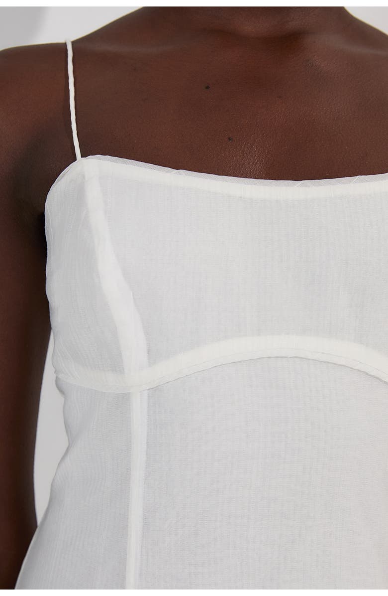 Karen Millen Strappy Woven Midi Dress, Alternate, color, Ivory