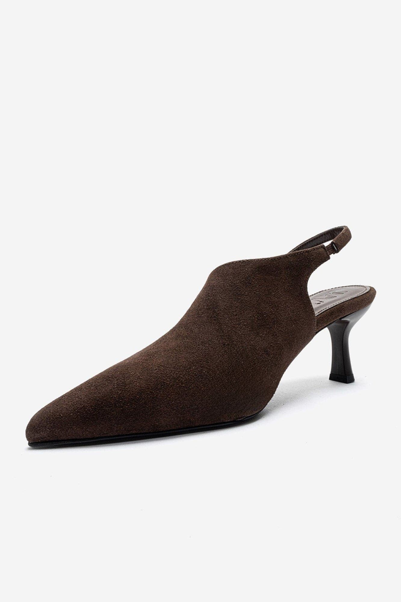 Yarel Stiletto Slingback Pump, Alternate, color, Brown Suede