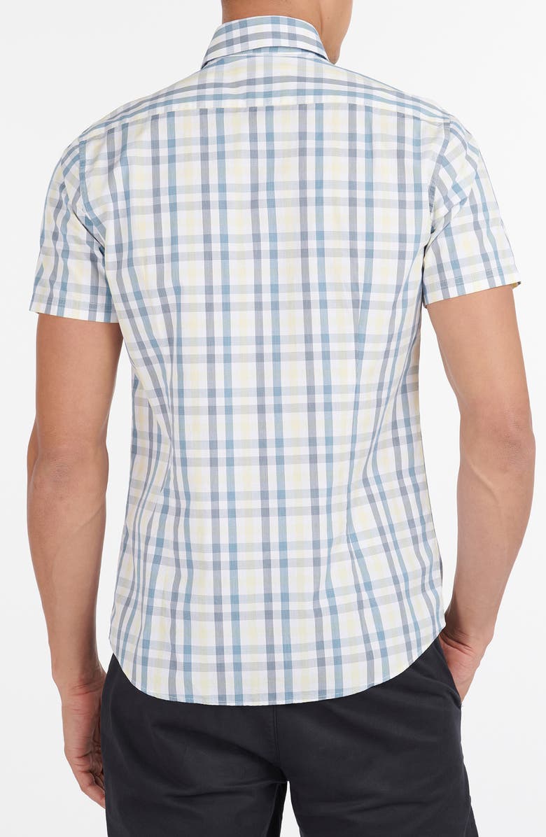 Barbour Tailored Fit Tattersall Short Sleeve Button-Down Shirt, Alternate, color, 