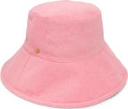 Lele Sadoughi Reversible Long Brim Terry Cloth Hat