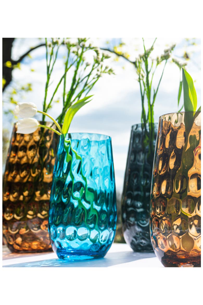 Bolla Pebbled Glass Small Vase, Alternate, color, BLUE