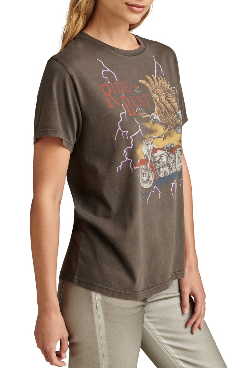 Lucky Brand Ride the Best Eagle Moto Graphic T-Shirt, Alternate, color,