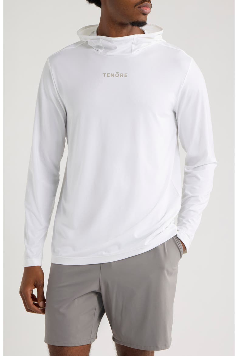 Logo Graphic Hooded T-Shirt, Main, color, WHITE