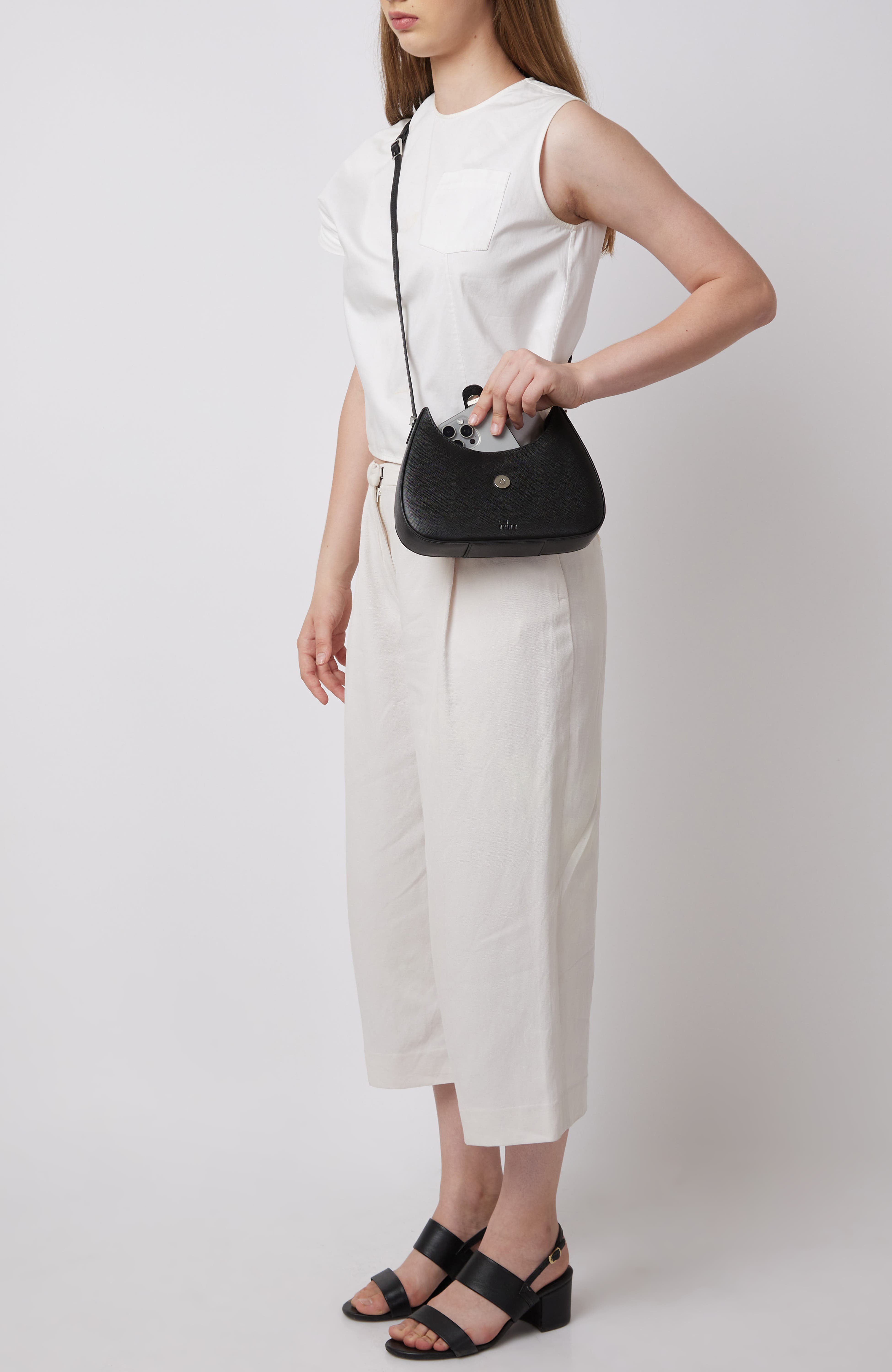 behno Mini Leena Saffiano Leather Crossbody Bag, Alternate, color, 