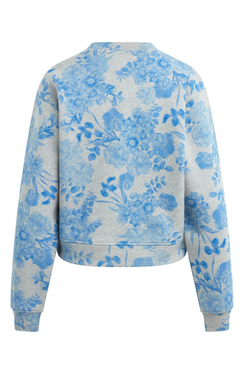 Favorite Daughter Classic Embroidered Floral Crop Cotton Blend Sweatshirt, Alternate, color, Distress Floral Print