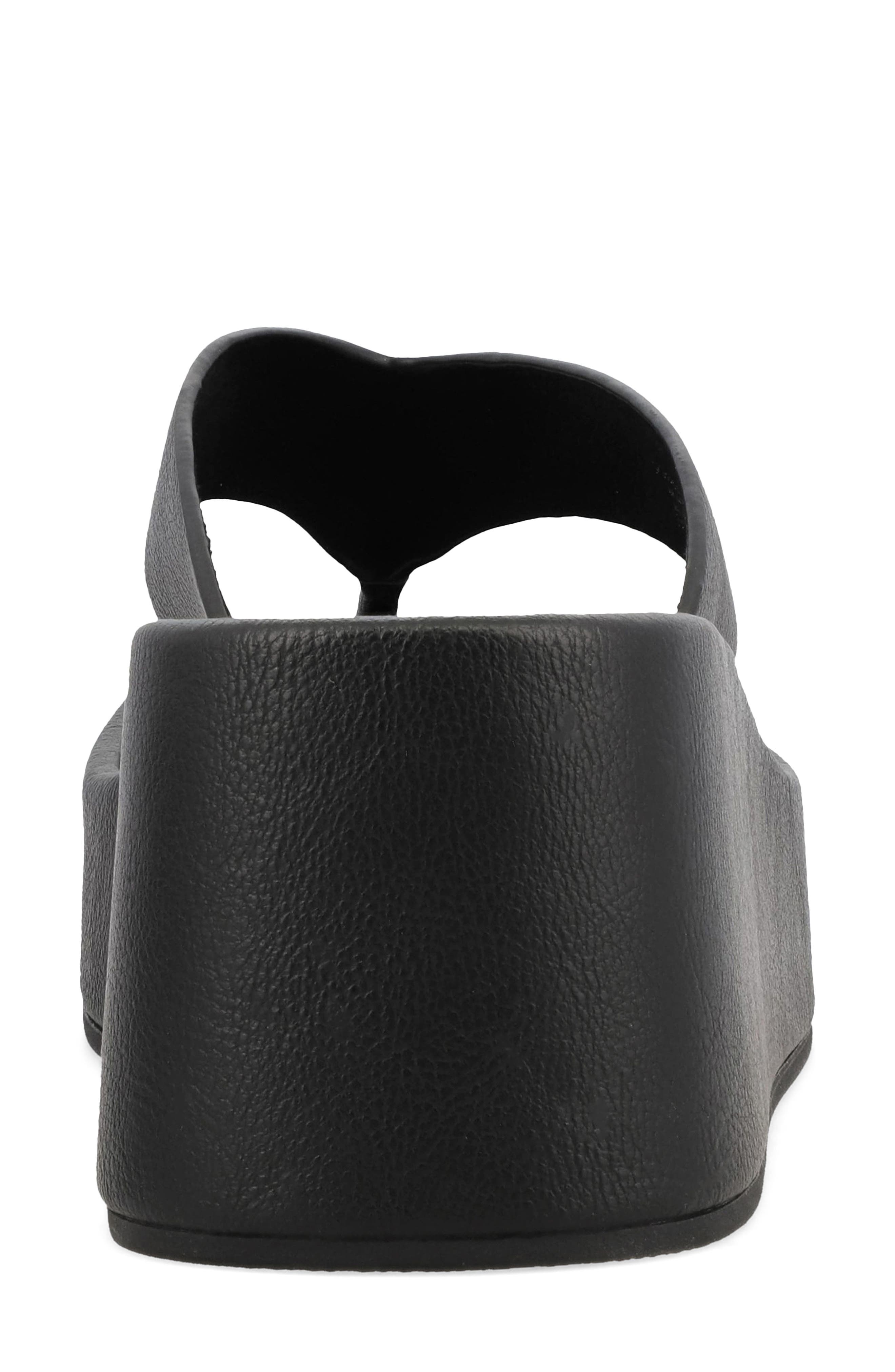 MIA Niccola Platform Wedge Flip Flop, Alternate, color, Black