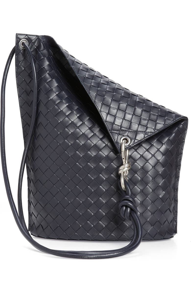 Bottega Veneta Medium Knot Hook Intrecciato Bucket Bag, Main, color,