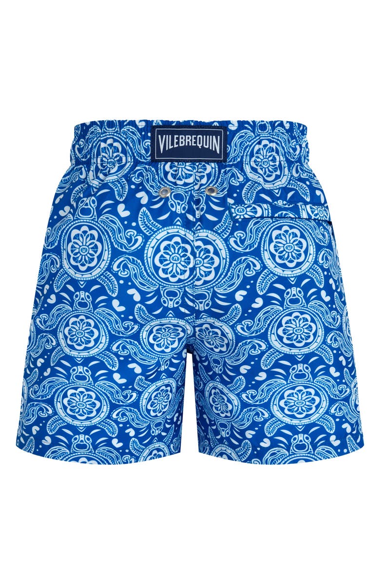 Vilebrequin Kids' Turtles Light Fabric Swim Shorts, Alternate, color, Palace