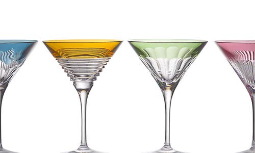 Waterford Mixology Mixed Crystal Martini Glasses 250ml Set Of Four In Multi