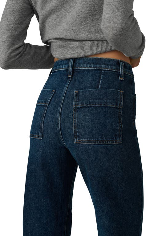 Joe's Jeans The Margot Cuffed Slant Pocket High Waist Relaxed Straight Leg Jeans In Multi
