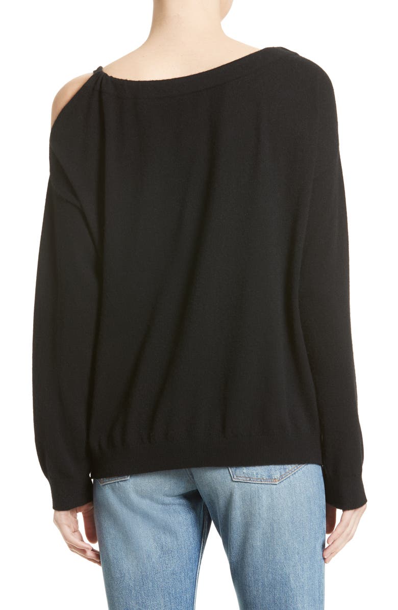 Vince Convertible Cold Shoulder Cashmere Sweater, Alternate, color, 