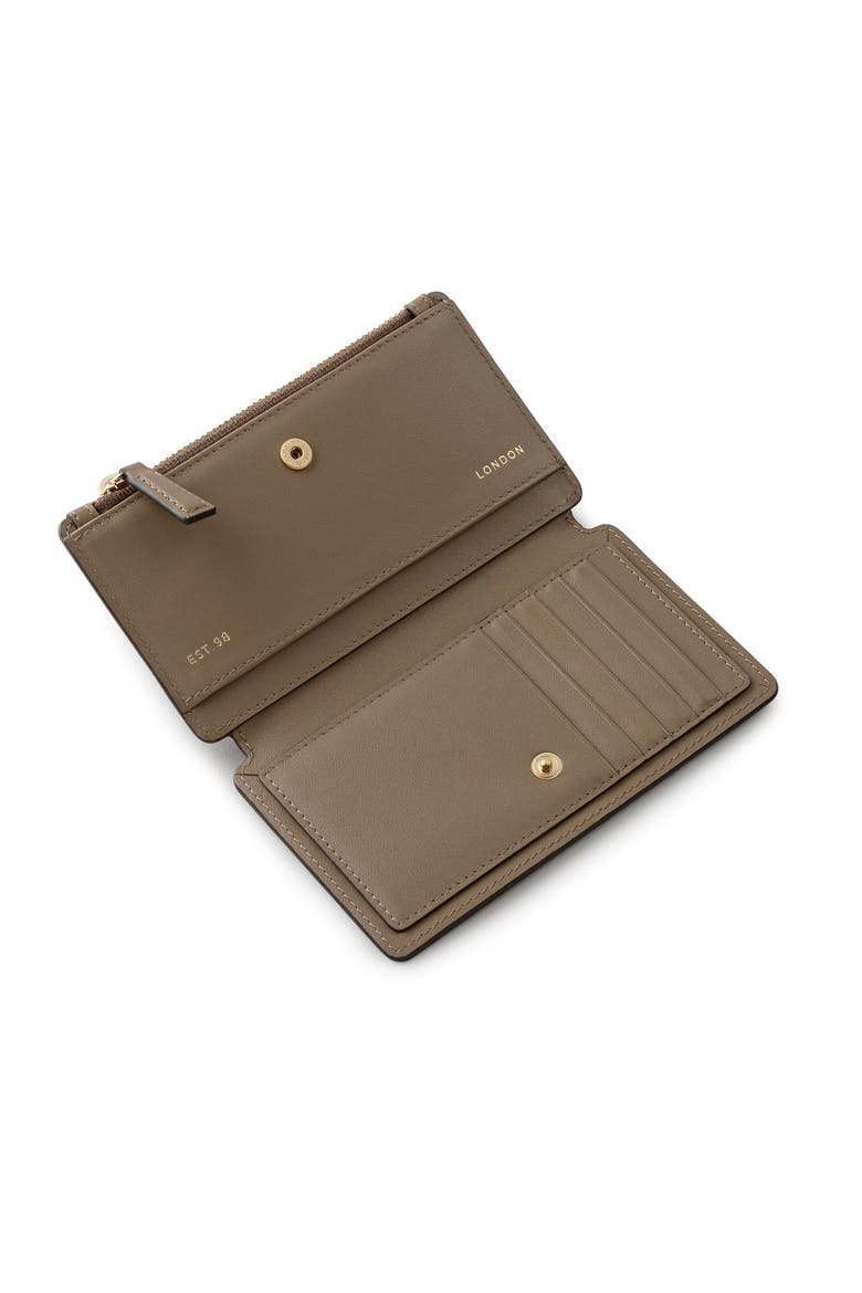 Coin Street - Debossed Medium Ziptop Wallet, Alternate, color, Coffee