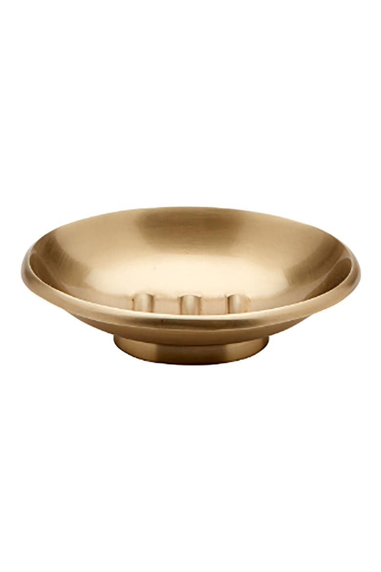 Studio Wallingford Brass Soap Dish, Main, color, MATTE BRASS