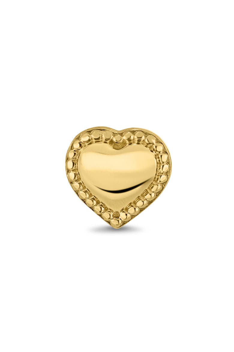 14K Gold Mykonos Heart Stud Earrings (Online Trunk Show), Alternate, color, 14K YELLOW GOLD