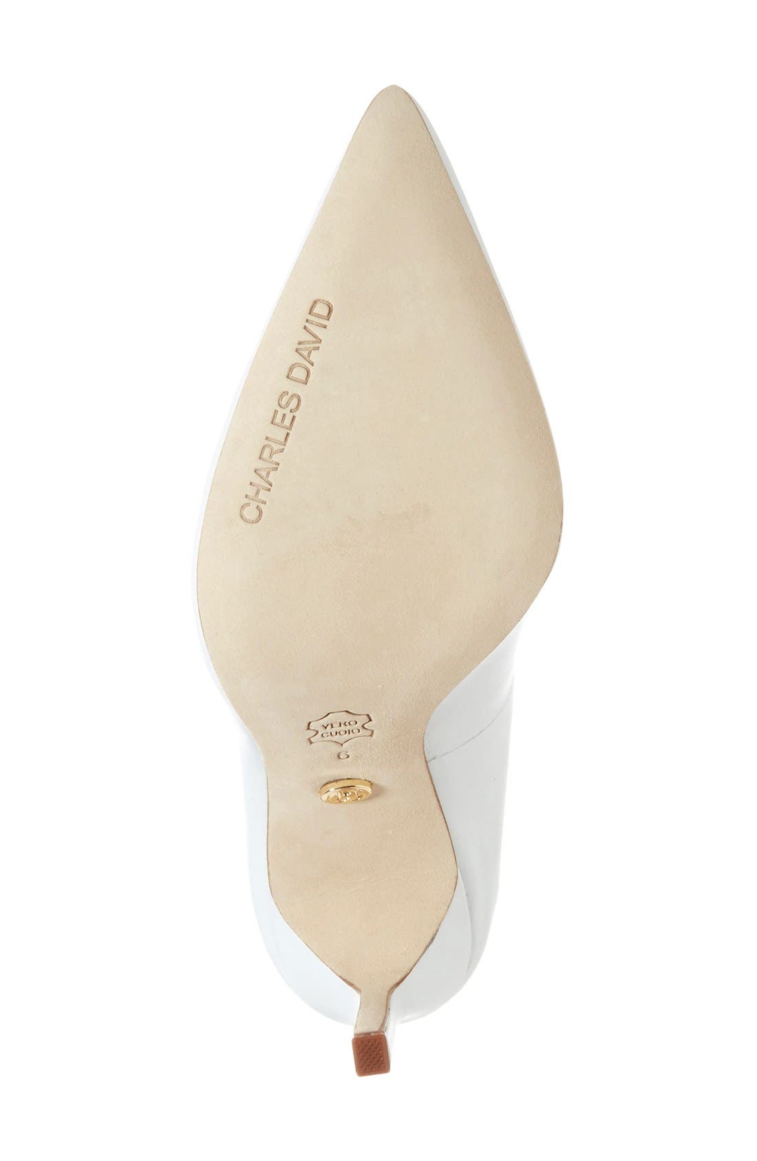 'Caterina' Pointy Toe Pump, Alternate, color, WHITE LEATHER