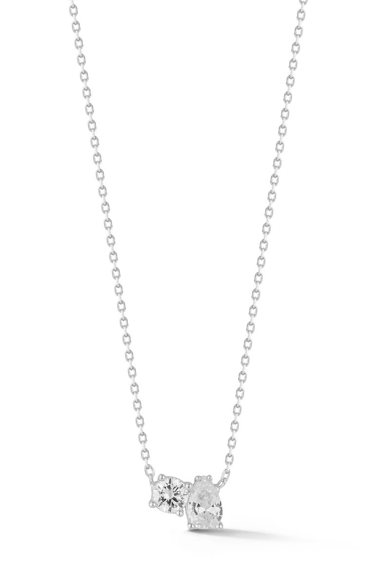 Cubic Zirconia Pendant Necklace, Main, color, SILVER