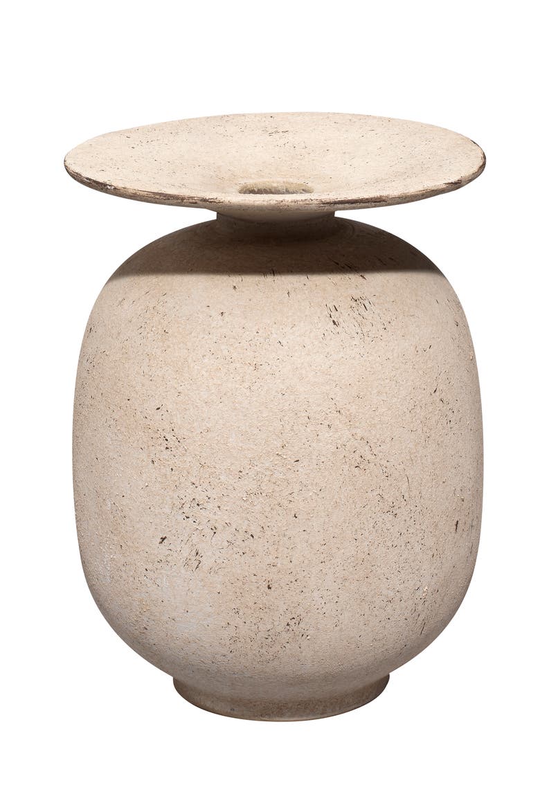 Highland Decorative Ceramic Vase, Main, color, Cream