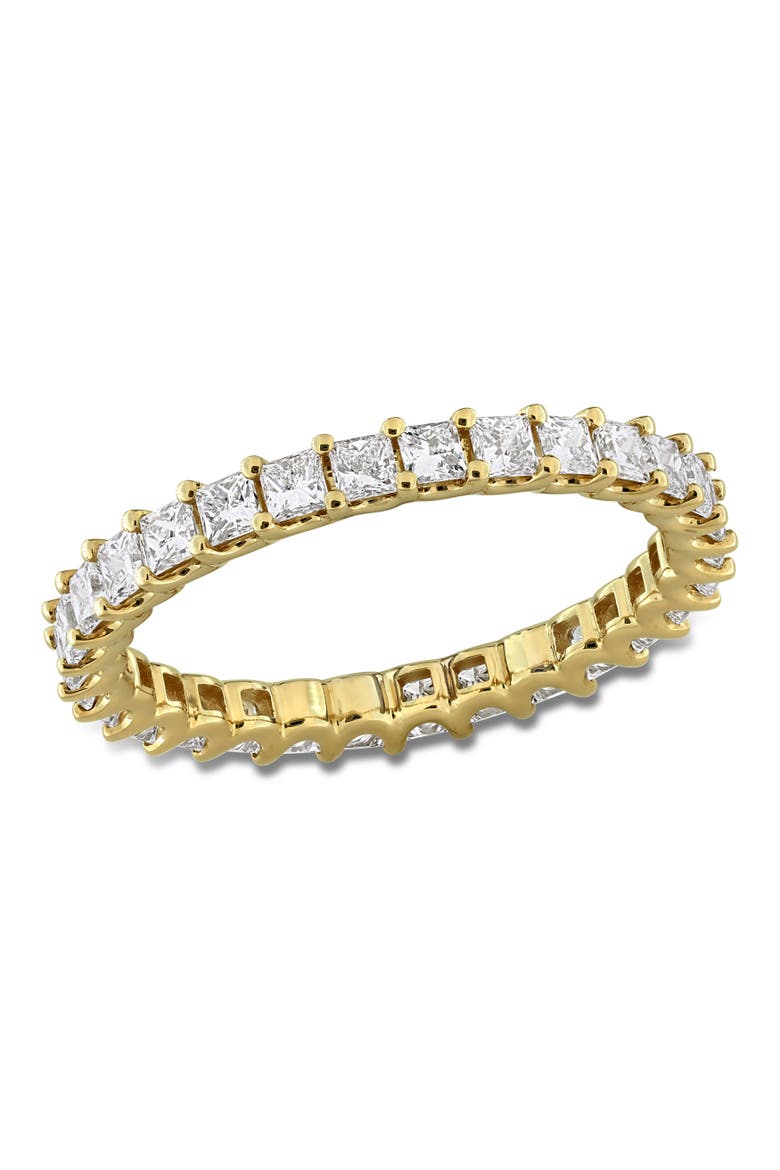 2 CTW Lab-Grown Diamond Princess Eternity Ring 14k, Main, color, Yellow Gold