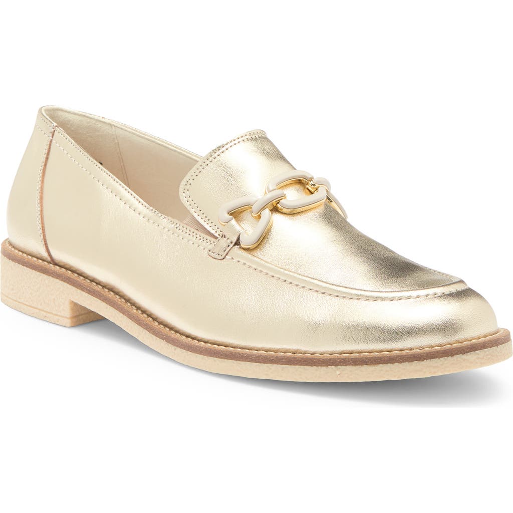 Paul Green Ada Loafer In Platino Metallic Nappa