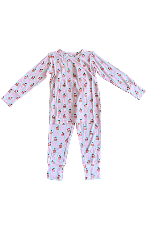 Lillian's Garden Cupcakes 2-Piece Long Sleeve Set - Toddler