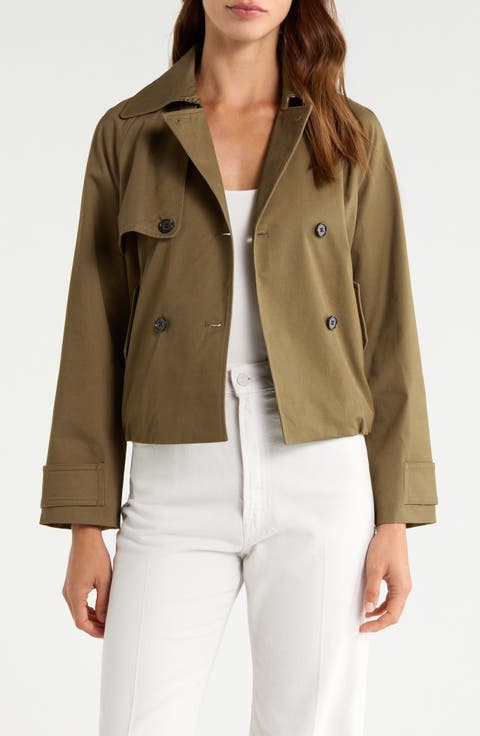 Jett Check Crop Trench Coat