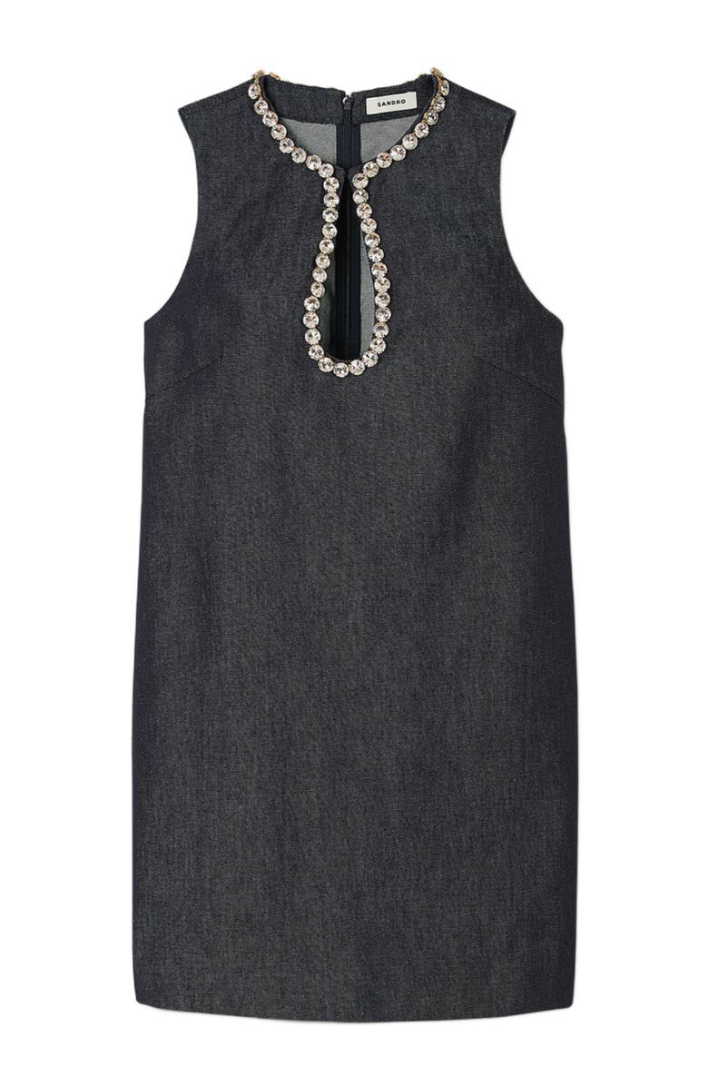 SANDRO Short rhinestone dress, Alternate, color,