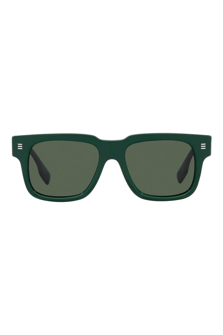 Hayden 54mm Rectangular Sunglasses, Main, color, GREEN