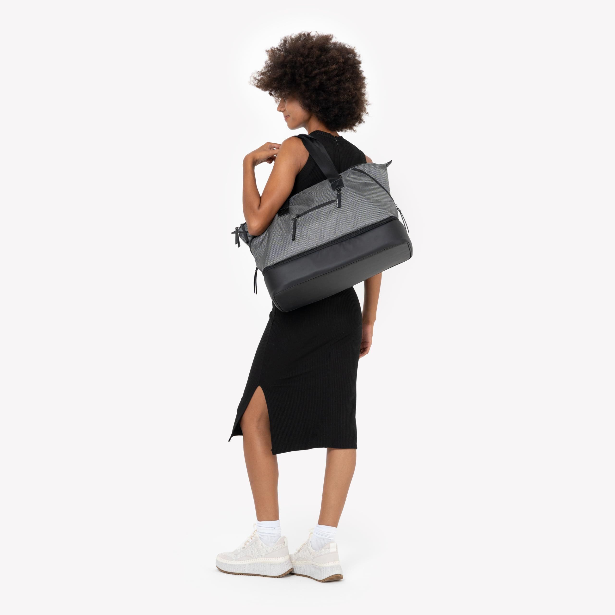 Sherpani Boston Anti-Theft Carry-On Tote for Women with Removable Shoe Compartment, Alternate, color, Granite