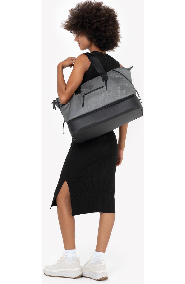 Sherpani Boston Anti-Theft Carry-On Tote for Women with Removable Shoe Compartment, Alternate, color, Granite