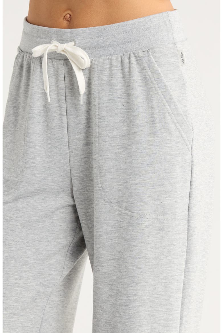 Lightweight Fleece Wide Leg Pants, Alternate, color, LIGHT HEATHER GREY