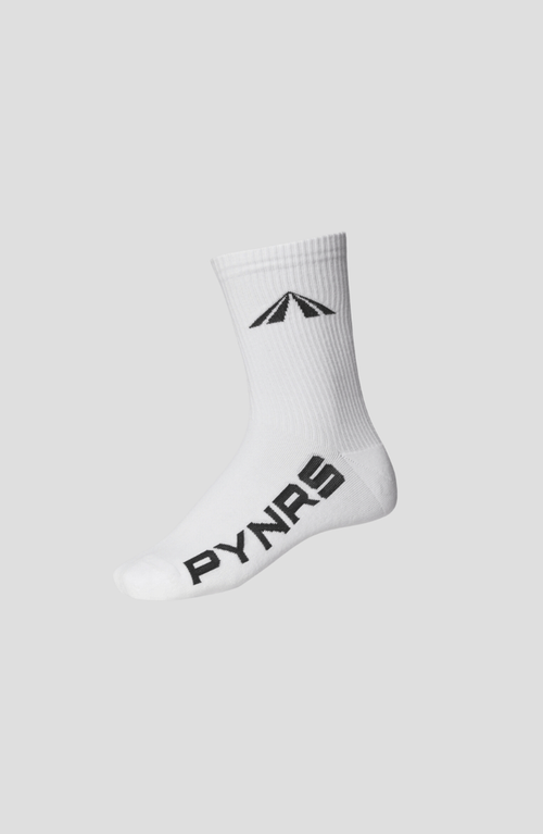 PYNRS Performance Streetwear Road Logo Crew Sock in White  product