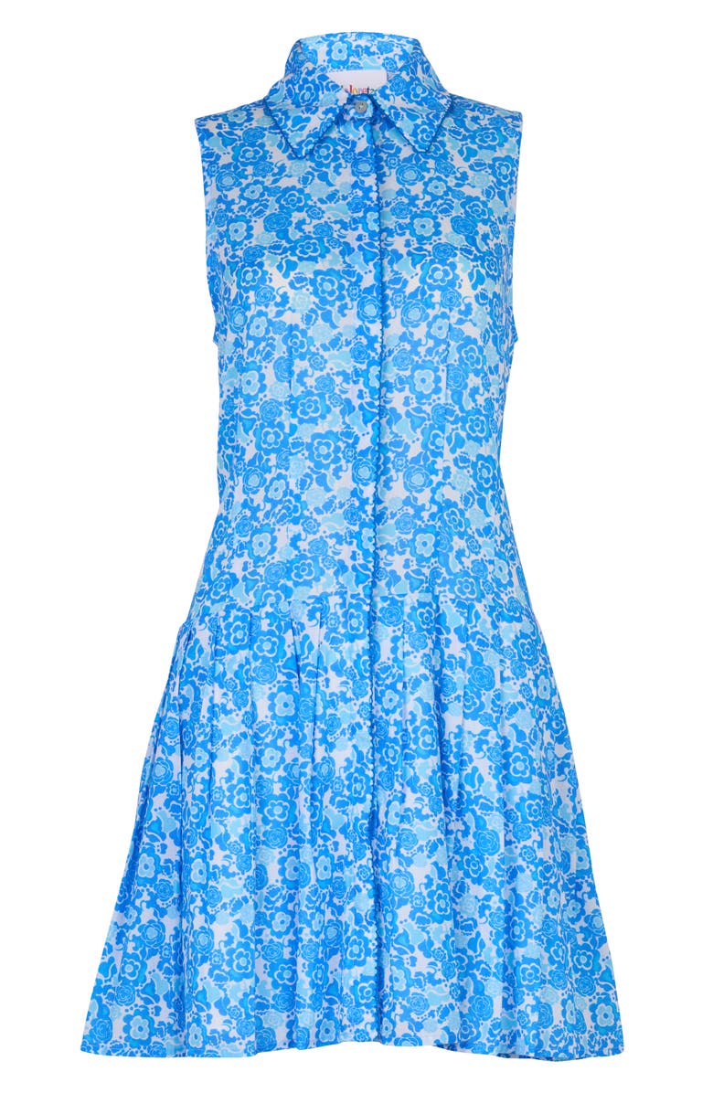 De Loreta Nana Sleeveless Cotton Mini Shirtdress, Alternate, color, Lavanda Print