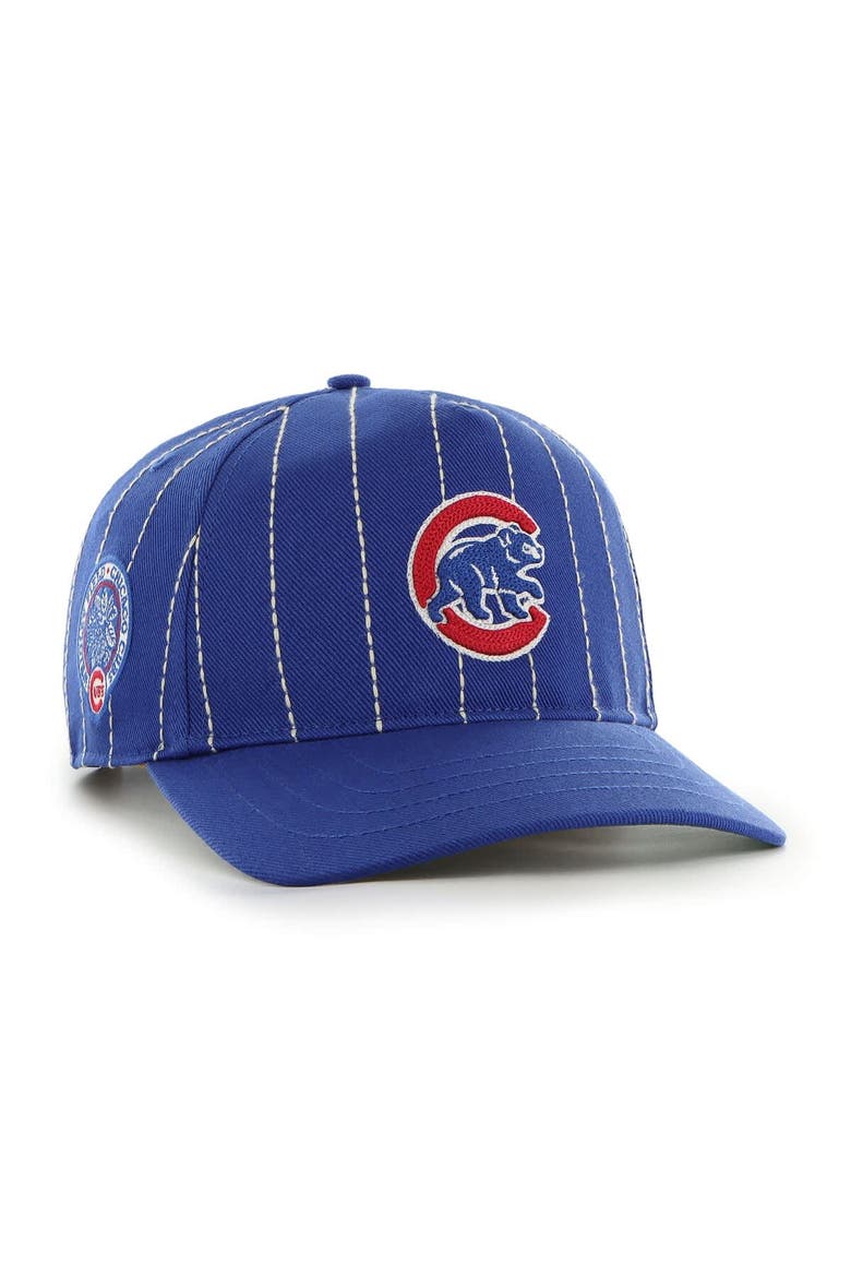Men's '47 x Rawlings Royal Chicago Cubs Pinstripe Hitch Adjustable Hat, Main, color, Royal