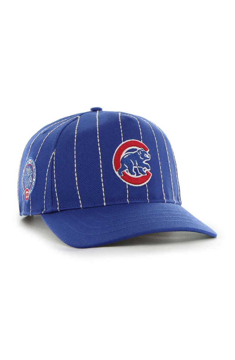 '47 Men's '47 x Rawlings Royal Chicago Cubs Pinstripe Hitch Adjustable Hat, Main, color, Royal