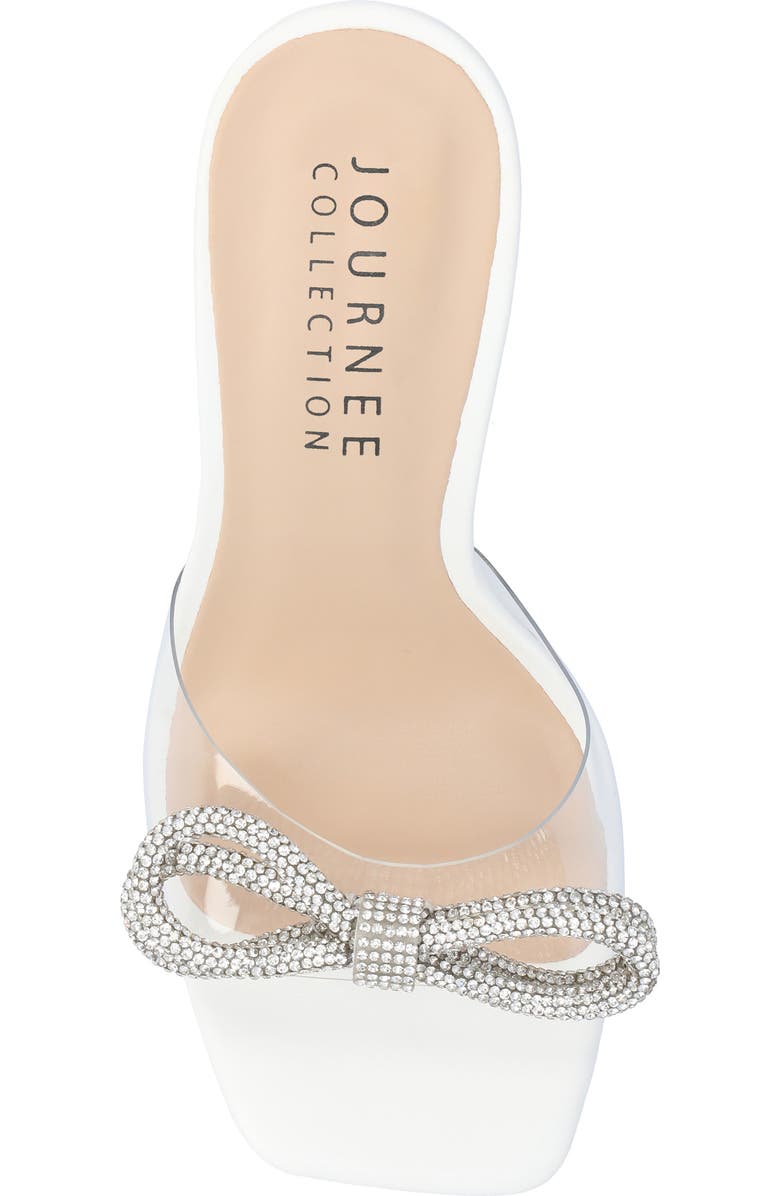 Journee Collection Fenella Embellished Clear Strap Stiletto Sandal, Alternate, color, White