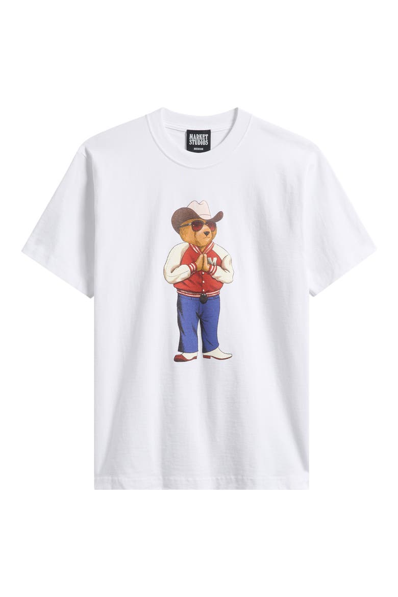 Hee Haw Bear Cotton Graphic T-Shirt, Alternate, color, WHITE