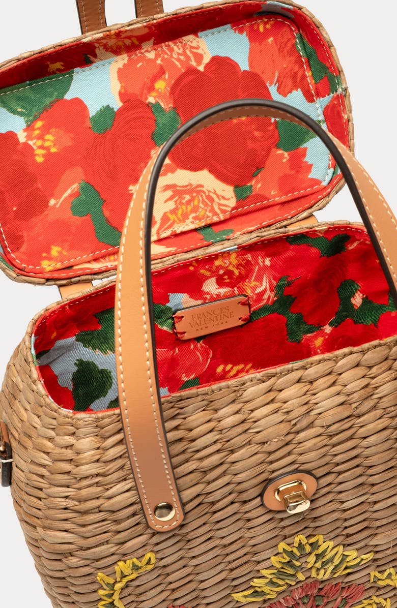 Frances Valentine Harriet Wicker Top Handle Bag, Alternate, color, Natural/ Multi