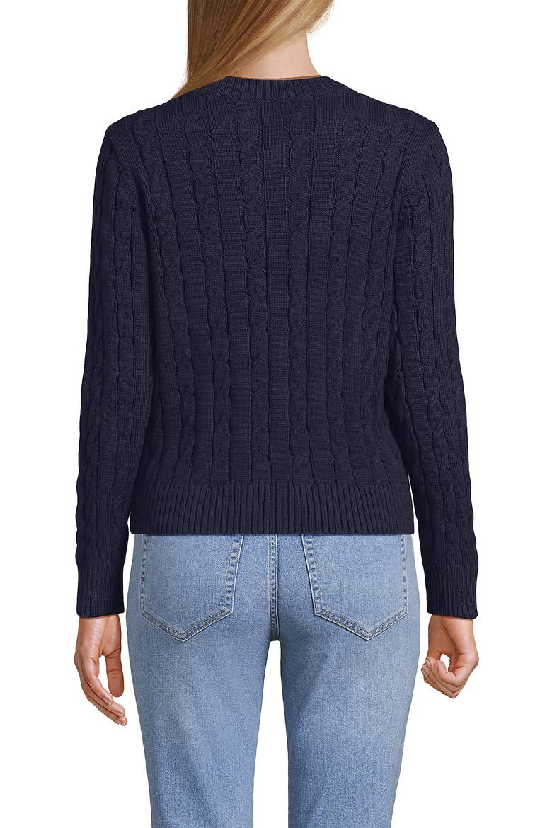 American Flag Drifter Cable Sweater, Alternate, color, Flag/Faded Navy
